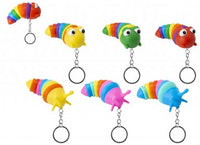 
              Rainbow Wriggle Slug Caterpillar Puzzle Teaser Fidget Sensory Tactile Keyring Toy
            