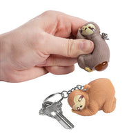 Squeezy Poo Cute Sloth Animal Squishy Key Ring Tactile Sensory Fidget Toy