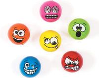 
              Funky Face Soft And Squeezy High Bounce Balls X 6
            