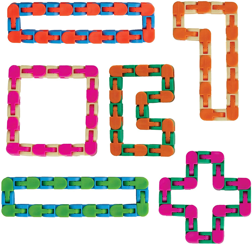 Large 48 Piece Wacky Tracks Sensory Fidget Snake Track Puzzle Toy