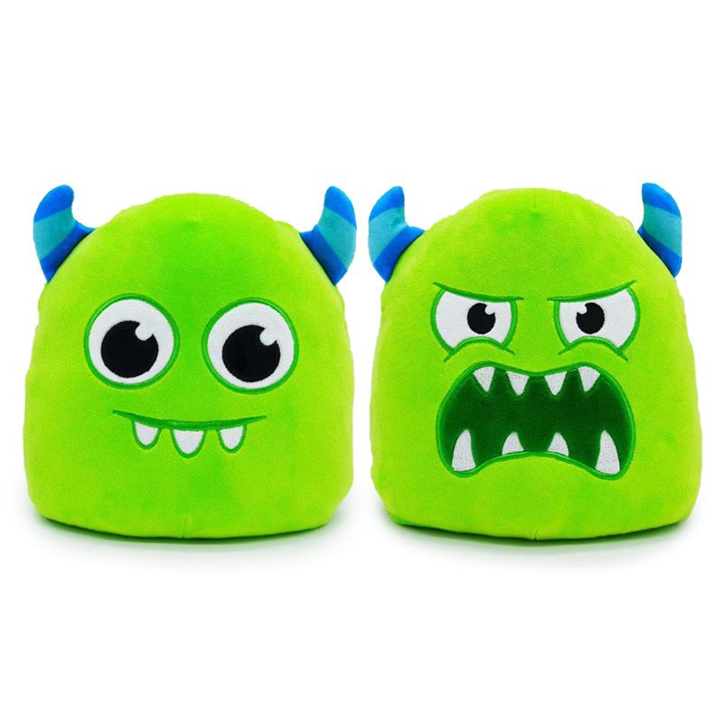 Gary The Green Monster Reversible Squish Plush Sensory Toy Pillow Cushion