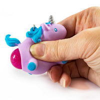 Squeezy Poo Cute Unicorn Animal Squishy Key Ring Tactile Sensory Fidget Toy