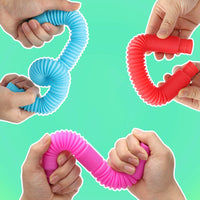 
              Pop Tubes - Bendy Stretch Sensory Fidget Tactile Toy - Pull Bend
            