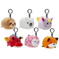 9cm Oh So Soft Super Squishy Plush Sensory Toy Clip On Keyring Animals
