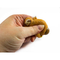 Squeezy Poo Cute Sloth Animal Squishy Key Ring Tactile Sensory Fidget Toy