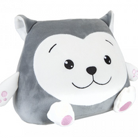 21cm Squishimi Pals Sitting lozenge Shape Super Squishy Slow Rise Plush Sensory Toy Pillow Cushion - Husky