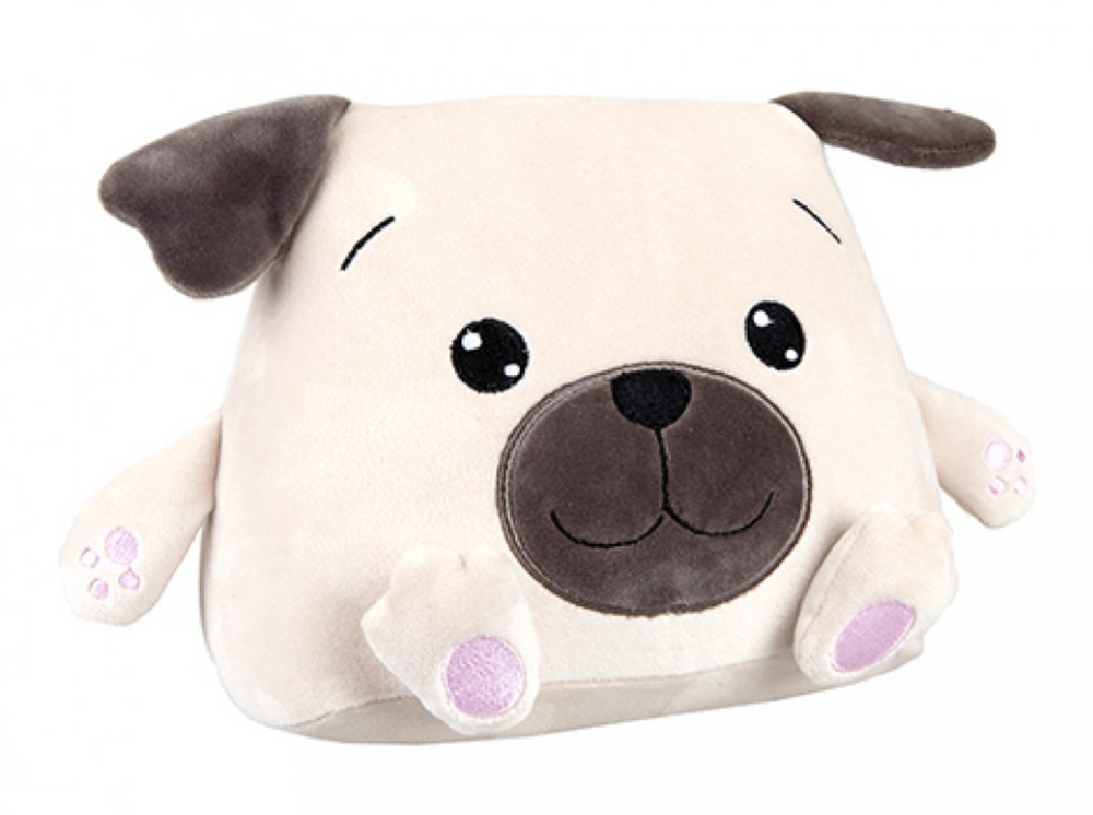 21cm Squishimi Pals Sitting lozenge Shape Super Squishy Slow Rise Plush Sensory Toy Pillow Cushion - Pug