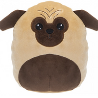 20cm Oh So Soft Oval Super Squishy Plush Sensory Toy Pillow Cushion Animals - Pug