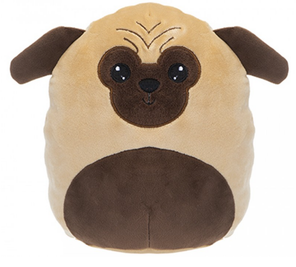 20cm Oh So Soft Oval Super Squishy Plush Sensory Toy Pillow Cushion Animals - Pug
