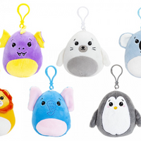 9cm Oh So Soft Super Squishy Plush Sensory Toy Clip On Keyring Animals - Series 2
