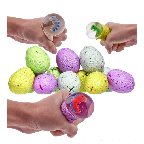 Squishy Squeeze To Reveal Dinosaur Eggs Sensory Tactile Toy
