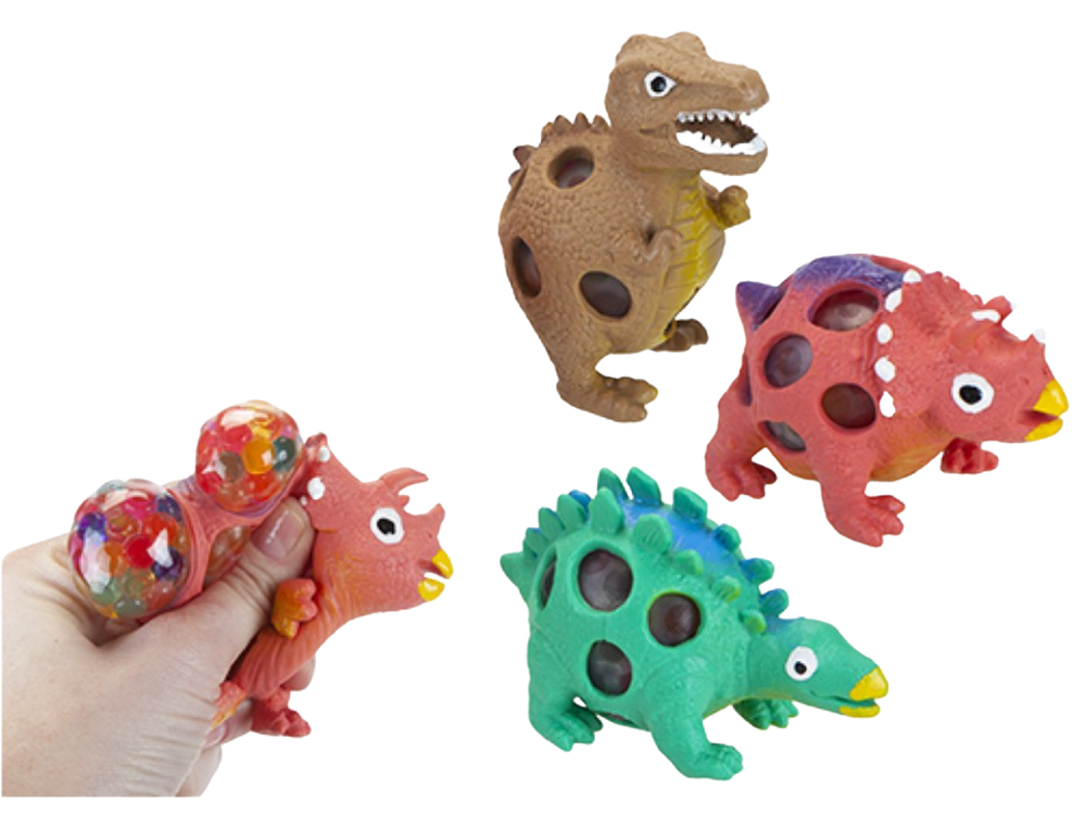 Squeezy Squishy Dinosaur Orb Bead Ball Stress Toy