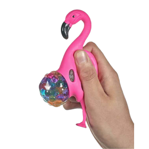 Squeezy Beaded Flamingo Orb Bead Balls Stress Toy