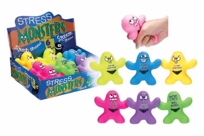 Squeezy Monster Man Stretchy Squishy Sensory Tactile Stress Ball Fidget Toy