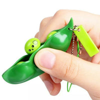 Pea Poppers Pea Pod Squeeze A Bean Silent Fidget Sensory Toy Keyring