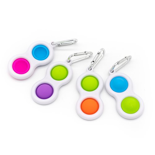 Simpl Dimpl Sensory Fidget Toy - Simple Dimple Push Pop It Keychain