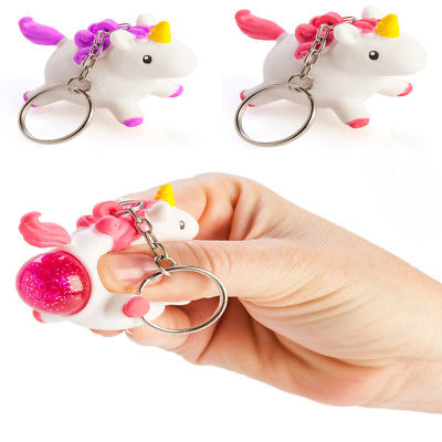 Squeezy Poo Cute Unicorn Animal Squishy Key Ring Tactile Sensory Fidget Toy